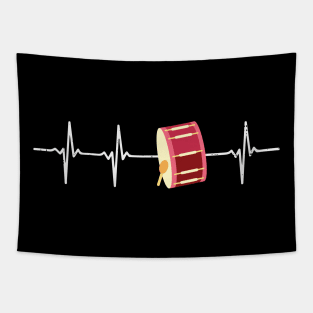 Marching Bass Drum Heartbeat Drummer Gift Tapestry