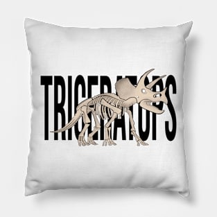 Triceratops Skeleton Dinosaur Pillow