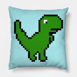 Retro Pixel Dinosaur Pillow
