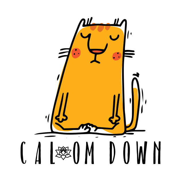 You Need to Cal OM Down Yoga Cat by little osaka shop