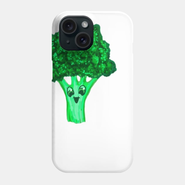 Happy Broccoli Original New School Funny Art Phone Case by ckandrus