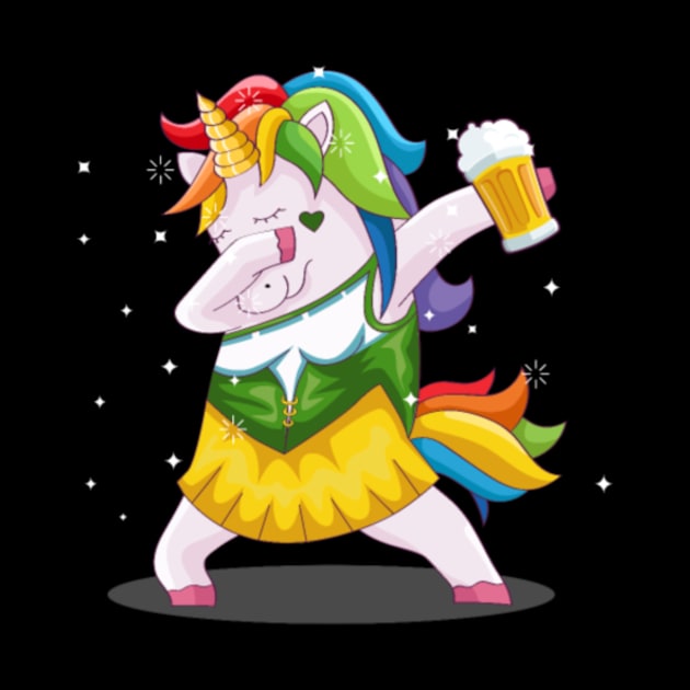 Oktoberfest Party Unicorn beer Mass and Dirndl by flickskyler179