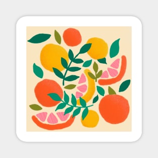 Textured Citrus Fruits Magnet