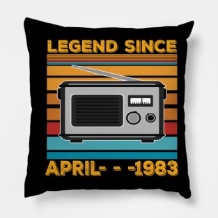 Legend Since 1983 Birthday 40th April Pillow