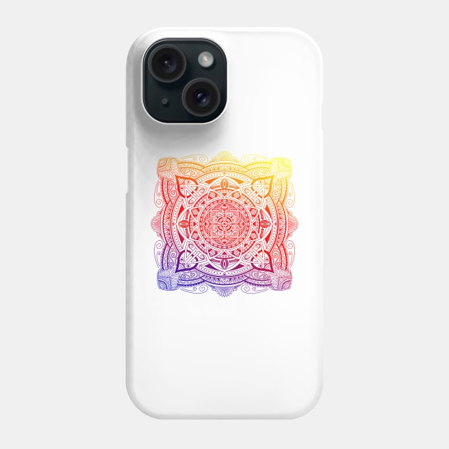 Colorful Gradient Mandala Phone Case by ilhnklv