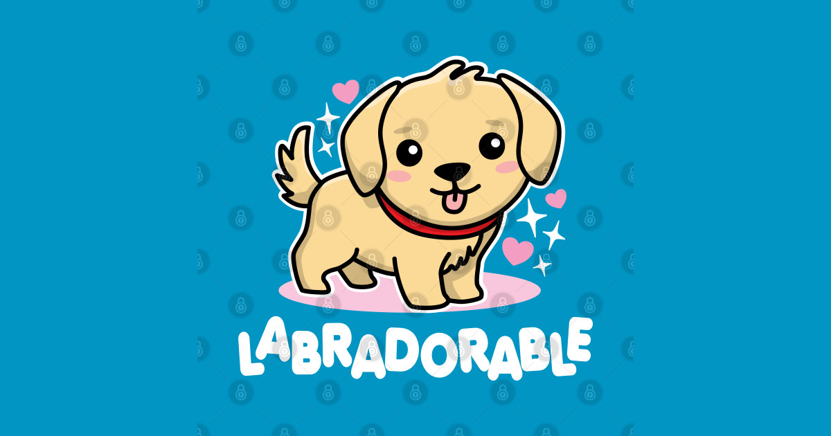 Labradorable Cute Kawaii Labrador Dog - Labrador Lover - T-Shirt ...