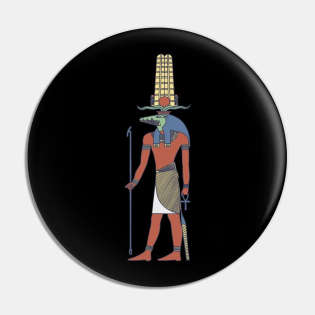 Sobek - Crocodile God - Corn Deity Pin by DeWinnes