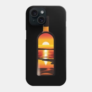 "Sunset Symphony: The Radiance of Bottle Glass" Phone Case