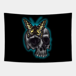 Skull and butterfly Tapestry