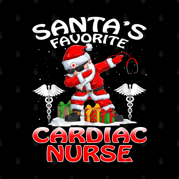 Santas Favorite Cardiac Nurse Christmas T Shirt by intelus