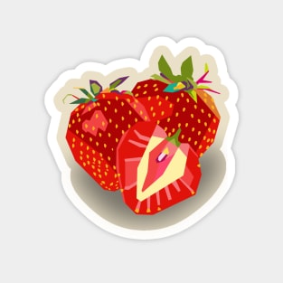 strawberry pop art Magnet