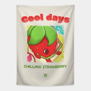 Cool Days Chilling Strawberry Tapestry