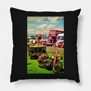 Retro vintage vehicles Pillow