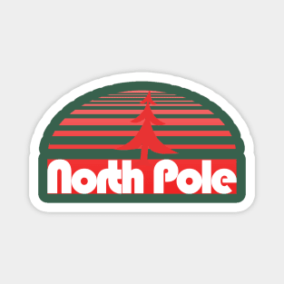 North Pole retro Christmas Magnet