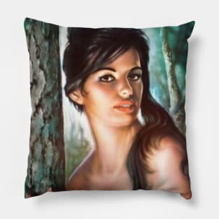 Peeping woman Pillow