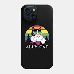 LGBT Ally Cat Be Kind Gay Rainbow Funny LGBTQ Phone Case