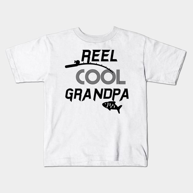 Funny Fishing Shirts for Men - Reel Cool Grandpa T-Shirt Ideas for Grandpa Papa Kids T-Shirt