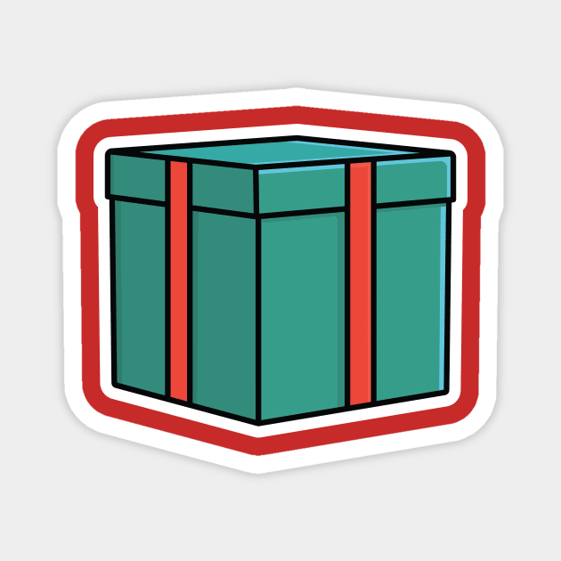 Gift Box Sticker design vector illustration. Gift Wrapping, Gift icon design concept. Black Friday and Christmas gift box sticker design. Magnet by AlviStudio