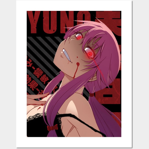 Gasai Yuno Anime The Future Diary Mirai Nikki Canvas Art Poster Family  Bedroom Posters Gifts 20x30inch(50x75cm)