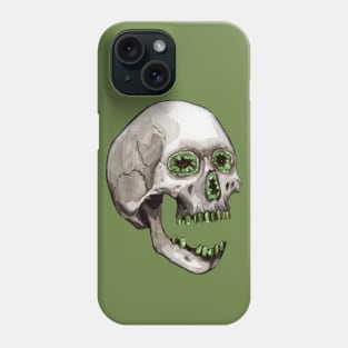 Jade Geode Crystal Skull Phone Case