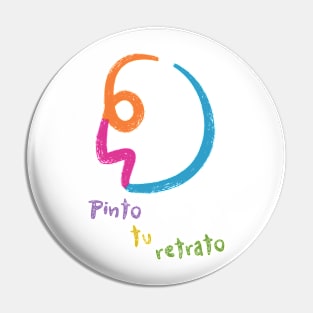 Childish doodle portrait Pin