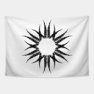 Mandala Spiky Black Tapestry