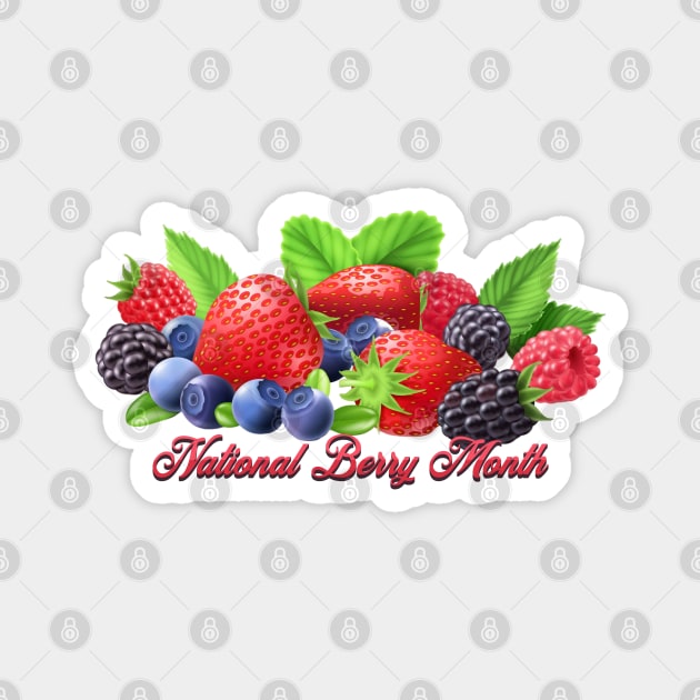 National Berry Month Magnet by HolidayBug