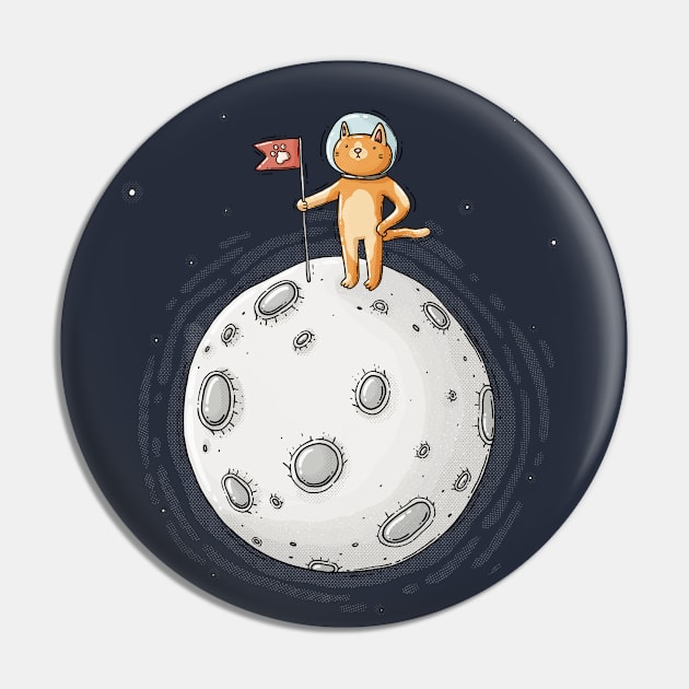 Cat on the moon Pin by Tania Tania