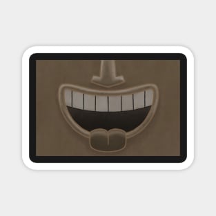 Chocolate Tiki Smile Mask! Magnet