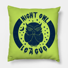 Night Owl Pillows Teepublic