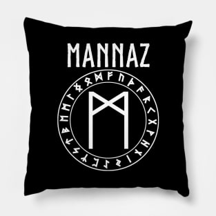 Mannaz Norse Rune Pillow