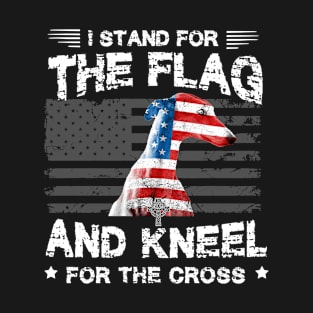 Greyhound Dog Stand For The Flag Kneel For Fallen T-Shirt T-Shirt