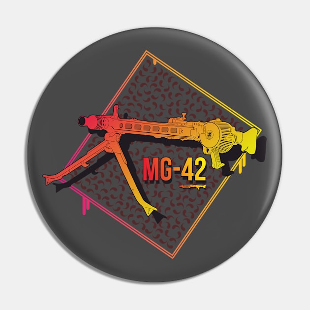 Colorful German MG-42 machine gun Pin by FAawRay