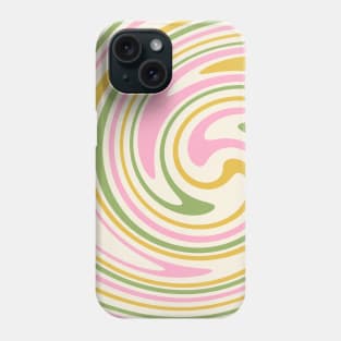 Abstract Swirl Boho Pink Yellow Green Phone Case