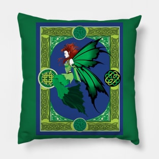 Celtic Green Fairy Pillow