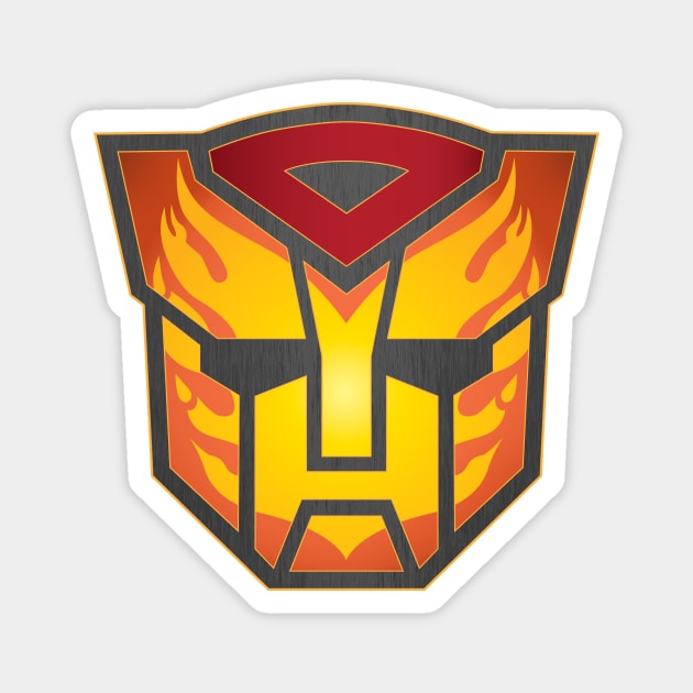 Transformers Hot Rod / Rodimus Prime G1 Autobot Logo Symbol Magnet by MiTs