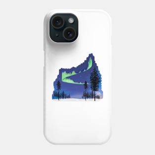 Most beautiful Northern lights in Scandinavia Phone Case