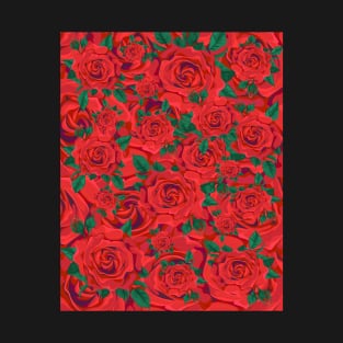 Red Roses Design T-Shirt