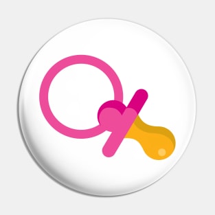 Pink Pacifier Baby Girl Pin