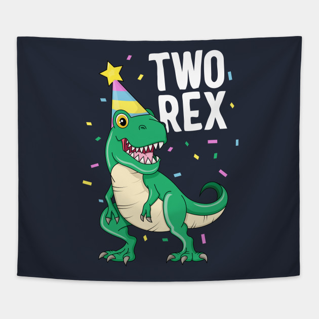 Two Rex 2nd Birthday Boy T Rex Dinosaur Party Happy Second Dino