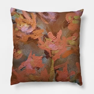 Copper Flowers Pillow