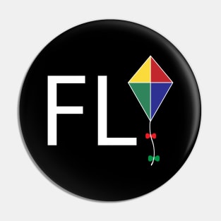 Fly text design Pin