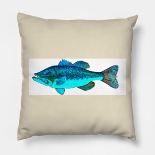 Largemouth Bass Fighting Fish Pillow