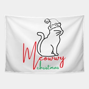 Meowwy Christmas Tapestry