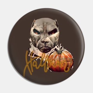 pitbull dog halloween Pin