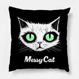 Messy Cat illustration, you love this messy cat right? Pillow