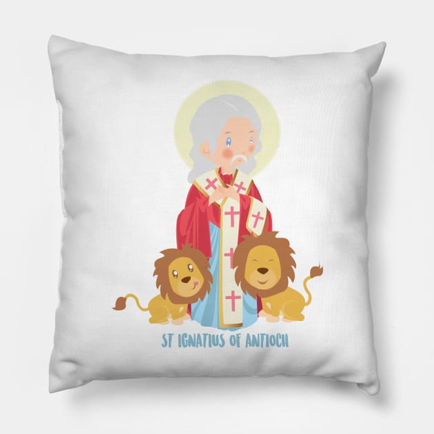 St Ignatius of Antioch Pillow by AlMAO2O