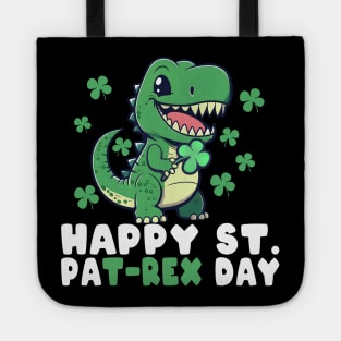 Happy St PaT-Rex Dinosaur Saint Patrick's Day For Boys Girls Tote