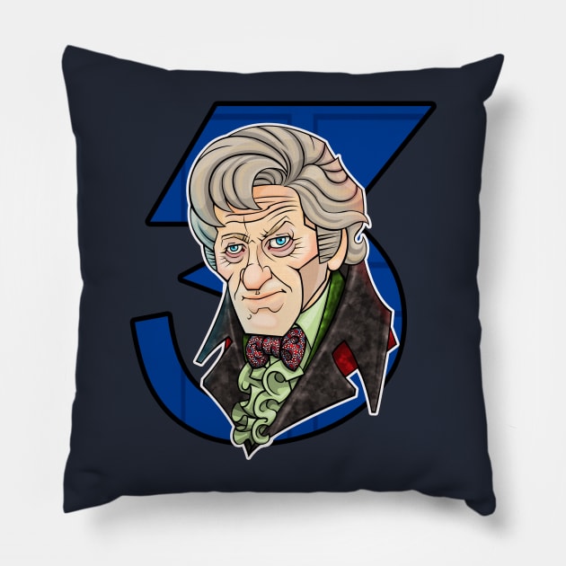 The Third Doctor Pillow by RoguePlanets