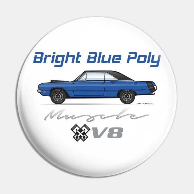 Bright Blue Poly Muscle Pin by JRCustoms44